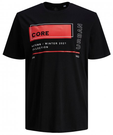 Jack & Jones JCOBOOSTER TEE Black - T-shirts - Stora T-shirts - 2XL-14XL