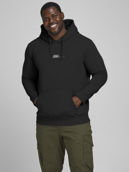Jack & Jones JPRBLABOOSTER SWEAT Black - Tröjor & hoodies - Stora hoodies & tröjor - 2XL-14XL