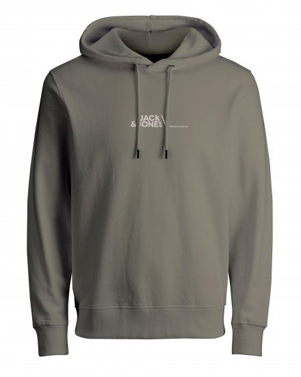 Jack & Jones JPRBLABOOSTER SWEAT Light Gray - Tröjor & hoodies - Stora hoodies & tröjor - 2XL-14XL