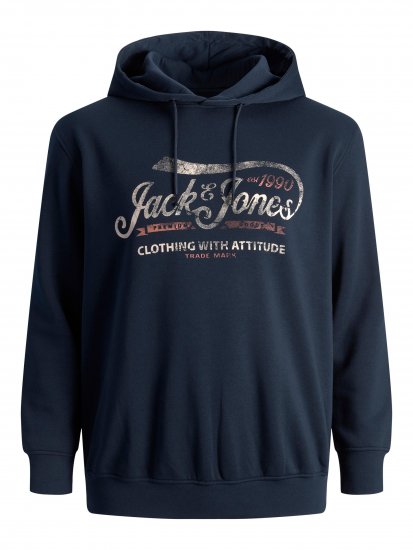 Jack & Jones JPRBLUBOOSTER SWEAT Hoodie Navy - Tröjor & Hoodies - Stora hoodies - 2XL-8XL