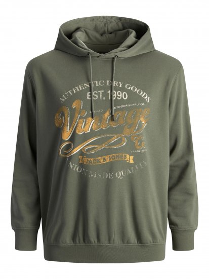 Jack & Jones JPRBLUBOOSTER SWEAT Hoodie Khaki - Tröjor & hoodies - Stora hoodies & tröjor - 2XL-14XL