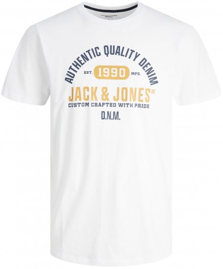 Jack & Jones JJSTAMP TEE White - T-shirts - Stora T-shirts - 2XL-14XL