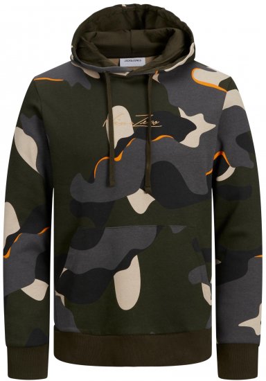 Jack & Jones JJCRAMP Hoodie Green - Tröjor & hoodies - Stora hoodies & tröjor - 2XL-14XL
