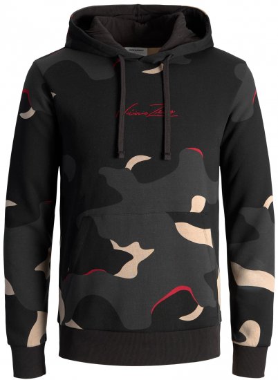 Jack & Jones JJCRAMP Hoodie Black - Tröjor & hoodies - Stora hoodies & tröjor - 2XL-14XL