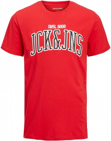 Jack & Jones JJCEMB TEE Red - T-shirts - Stora T-shirts - 2XL-14XL