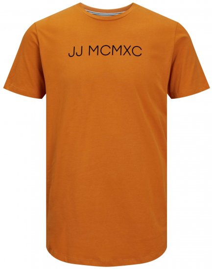 Jack & Jones JJHUGO FLOCK TEE Orange - T-shirts - Stora T-shirts - 2XL-14XL