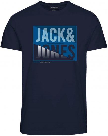 Jack & Jones JJSCOTT TEE Navy - T-shirts - Stora T-shirts - 2XL-14XL
