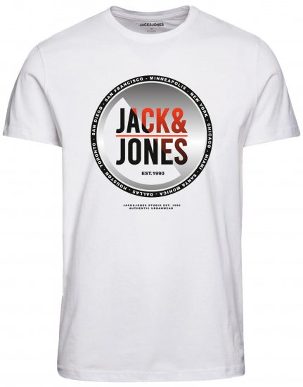 Jack & Jones JJSCOTT TEE White - T-shirts - Stora T-shirts - 2XL-14XL
