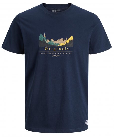 Jack & Jones JORWOODLANDGRAPHIC T-Shirt Navy - T-shirts - Stora T-shirts - 2XL-14XL