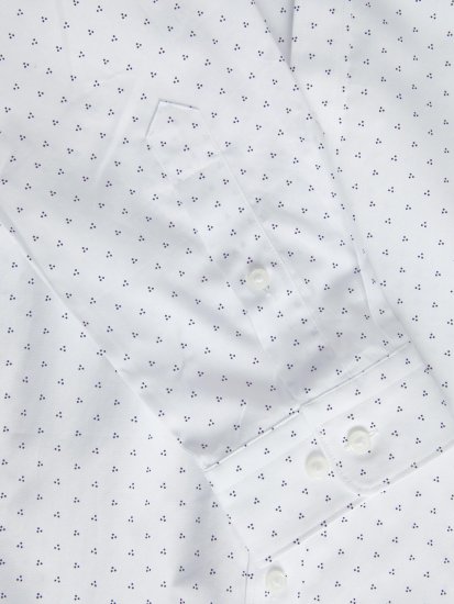 Jack & Jones JPRBLACARDIFF Print Shirt LS White - Skjortor - Stora skjortor - 2XL-8XL