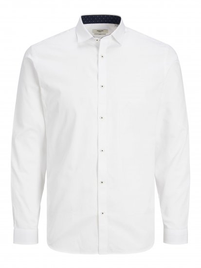 Jack & Jones JPRBLACARDIFF CONTRAST Shirt LS White - Skjortor - Stora skjortor - 2XL-8XL