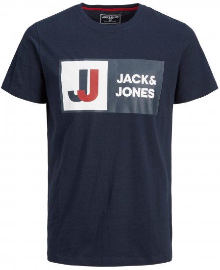 Jack & Jones JCOLOGAN TEE Navy - T-shirts - Stora T-shirts - 2XL-14XL