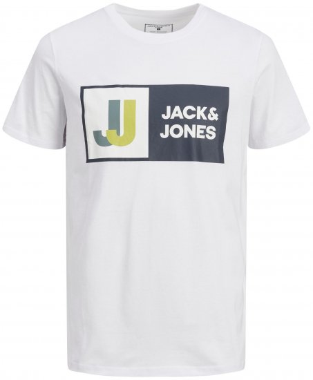 Jack & Jones JCOLOGAN TEE White - T-shirts - Stora T-shirts - 2XL-14XL