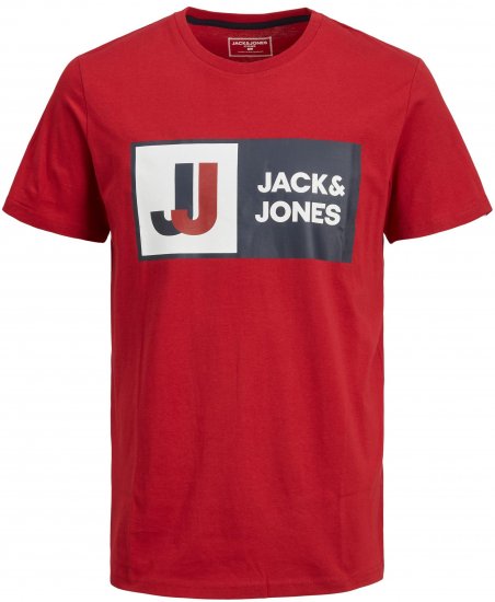 Jack & Jones JCOLOGAN TEE Red - T-shirts - Stora T-shirts - 2XL-14XL