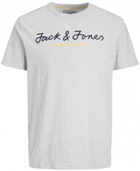 Jack & Jones JCOBERG UPSCALED TEE Grey - T-shirts - Stora T-shirts - 2XL-14XL