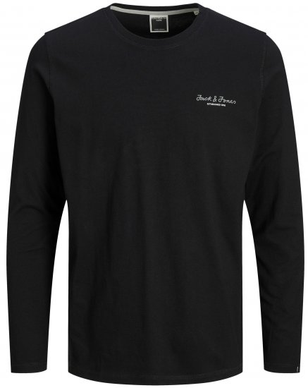Jack & Jones JCOBERG Long sleeve T-shirt Black - T-shirts - Stora T-shirts - 2XL-14XL