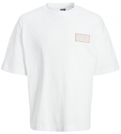 Jack & Jones JCONASA TEE White - T-shirts - Stora T-shirts - 2XL-14XL