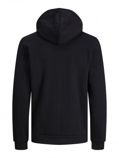 Jack & Jones JCOBERG SWEAT ZIP Hoodie Black - Tröjor & hoodies - Stora hoodies & tröjor - 2XL-14XL