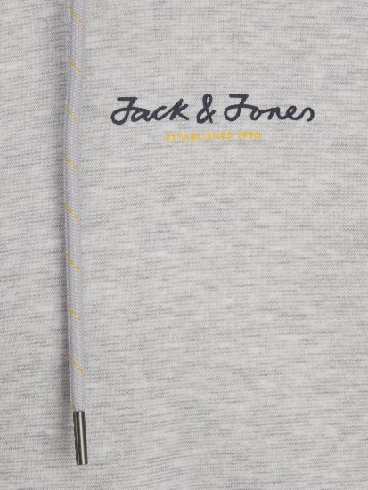 Jack & Jones JCOBERG SWEAT ZIP Hoodie Grey Melange - Tröjor & hoodies - Stora hoodies & tröjor - 2XL-14XL
