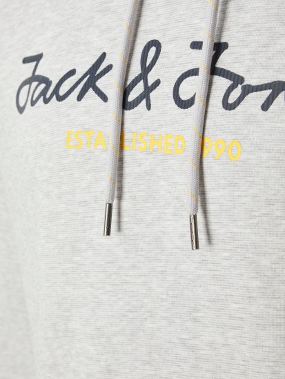 Jack & Jones JCOBERG SWEAT ZIP Hoodie Grey Melange - Tröjor & hoodies - Stora hoodies & tröjor - 2XL-14XL