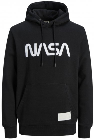Jack & Jones JCONASA LOGO Hoodie Black - Tröjor & hoodies - Stora hoodies & tröjor - 2XL-14XL