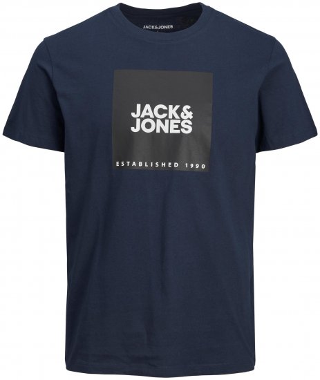 Jack & Jones JJLOCK TEE Navy - T-shirts - Stora T-shirts - 2XL-14XL