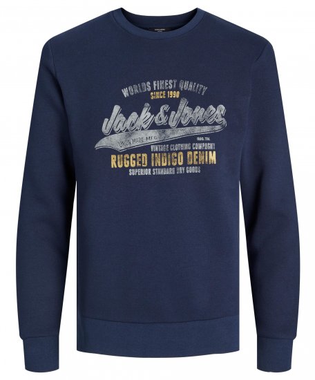 Jack & Jones JPRBLUBILLY Sweatshirt Navy - Tröjor & hoodies - Stora hoodies & tröjor - 2XL-14XL