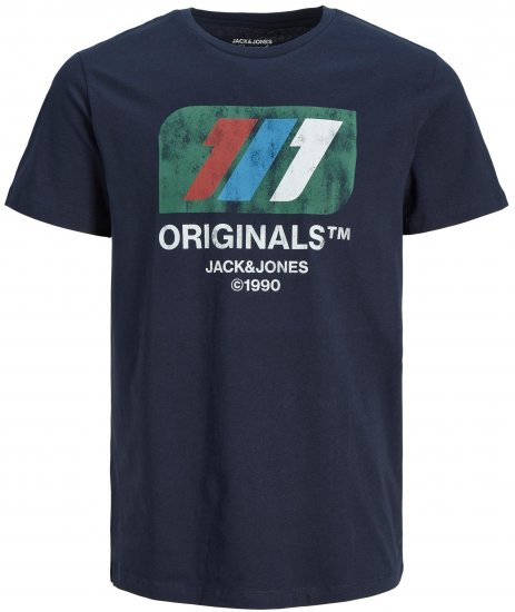 Jack & Jones JORNATE TEE Navy - T-shirts - Stora T-shirts - 2XL-14XL