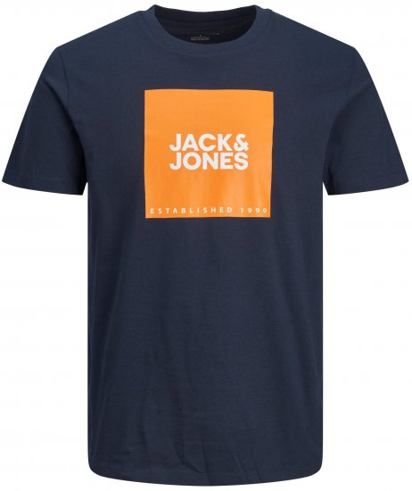 Jack & Jones JJLOCK TEE Dark Blue - T-shirts - Stora T-shirts - 2XL-14XL