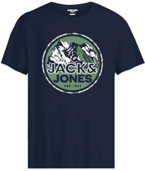 Jack & Jones JCOBOOSTER T-Shirt Navy - T-shirts - Stora T-shirts - 2XL-14XL