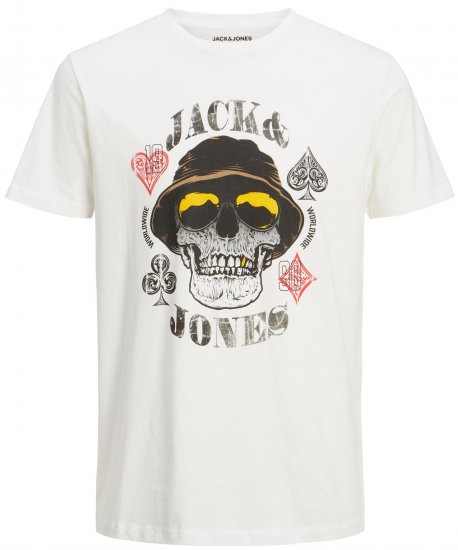 Jack & Jones JORCAPTAIN TEE White - T-shirts - Stora T-shirts - 2XL-14XL