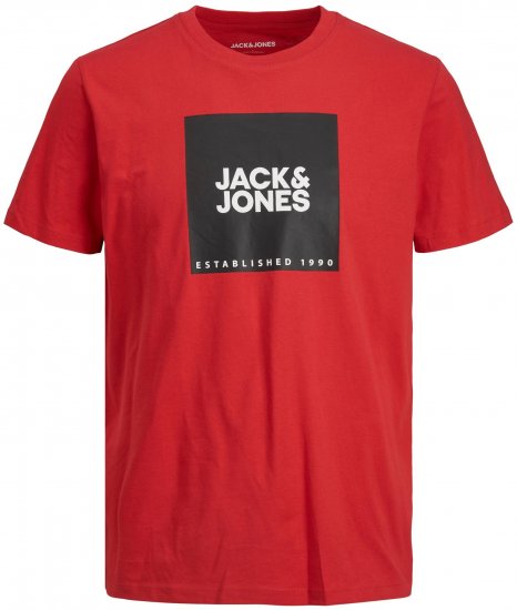 Jack & Jones JJLOCK TEE Red - T-shirts - Stora T-shirts - 2XL-14XL