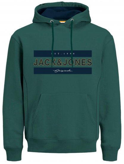 Jack & Jones JORFRIDAY Hoodie Green - Tröjor & Hoodies - Stora hoodies & tröjor - 2XL-14XL