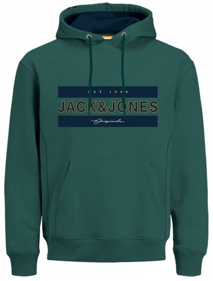 Jack & Jones JORFRIDAY Hoodie Green - Tröjor & hoodies - Stora hoodies & tröjor - 2XL-14XL