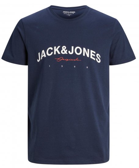 Jack & Jones JORFRIDAY T-Shirt Navy - T-shirts - Stora T-shirts - 2XL-14XL