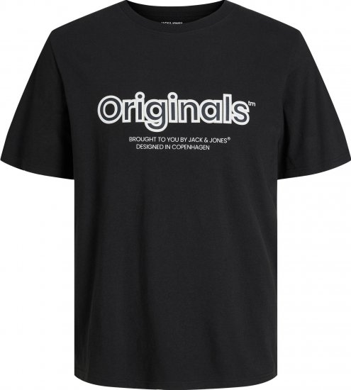 Jack & Jones JORLAKEWOOD BRANDING TEE Black - T-shirts - Stora T-shirts - 2XL-14XL