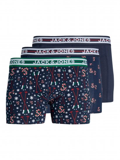 Jack & Jones JACXMAS CANDY TRUNKS 3 PACK Navy Blazer - Underkläder & badkläder - Stora underkläder för män