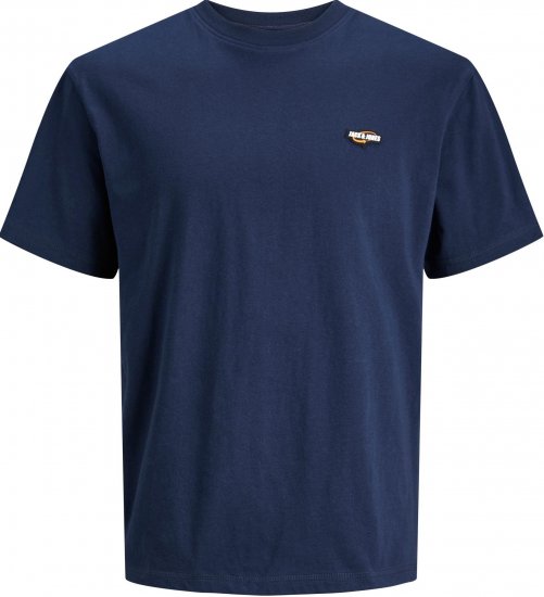 Jack & Jones JCOBLACK TEE SS CREW NECK Sky captain - T-shirts - Stora T-shirts - 2XL-14XL