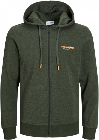 Jack & Jones ALVIS Hoodie Kombu Green - Tröjor & hoodies - Stora hoodies & tröjor - 2XL-14XL