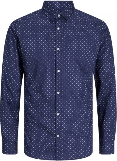 Jack & Jones JOE Dress Shirt LS Navy Blazer - Skjortor - Stora skjortor - 2XL-8XL