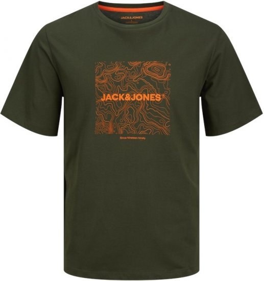 Jack & Jones LINER T-Shirt Kombu Green - T-shirts - Stora T-shirts - 2XL-14XL