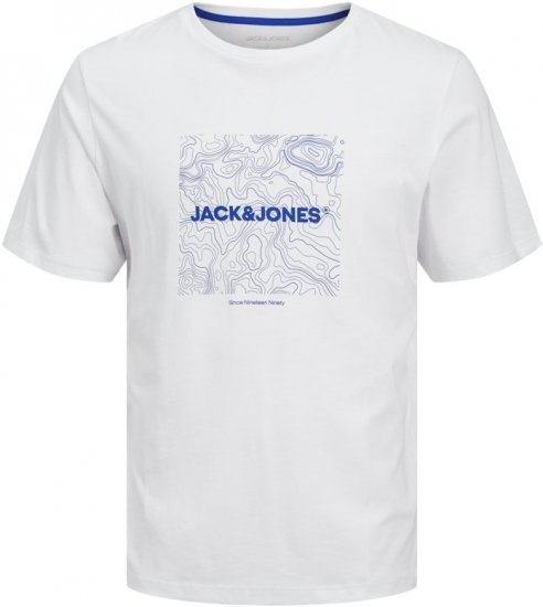 Jack & Jones LINER T-Shirt White - T-shirts - Stora T-shirts - 2XL-14XL