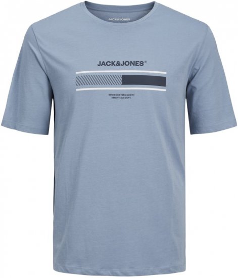 Jack & Jones SOUTH T-Shirt Light Blue - T-shirts - Stora T-shirts - 2XL-14XL