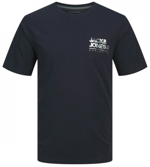 Jack & Jones JJLUKE T-Shirt Navy Blazer - T-shirts - Stora T-shirts - 2XL-14XL