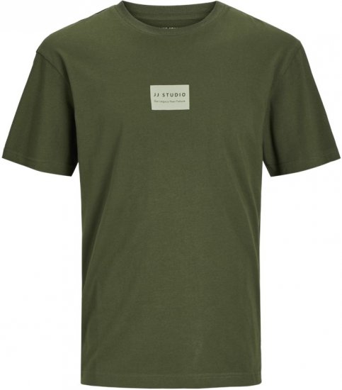Jack & Jones HAKKAI T-Shirt Kombu Green - T-shirts - Stora T-shirts - 2XL-14XL