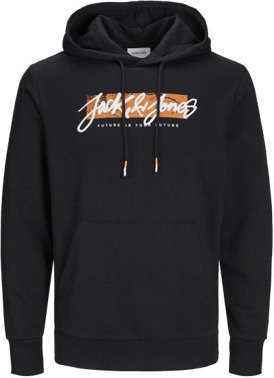 Jack & Jones Tiley Hoodie Black - Tröjor & hoodies - Stora hoodies & tröjor - 2XL-14XL