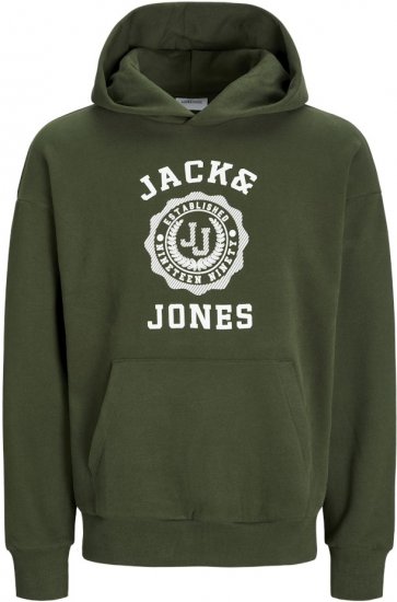 Jack & Jones VICTO Hoodie Kombu Green - Tröjor & hoodies - Stora hoodies & tröjor - 2XL-14XL