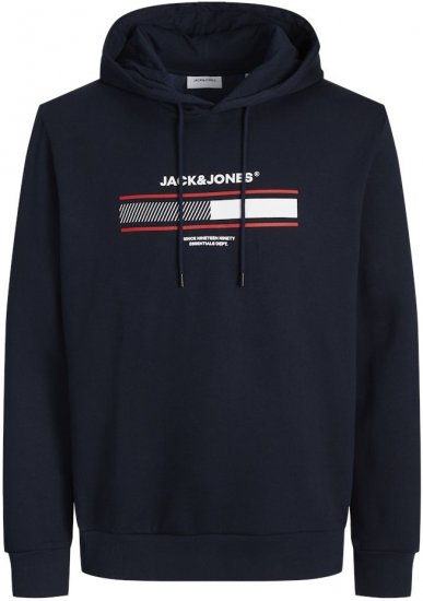 Jack & Jones South Hoodie Navy Blazer - Tröjor & hoodies - Stora hoodies & tröjor - 2XL-14XL