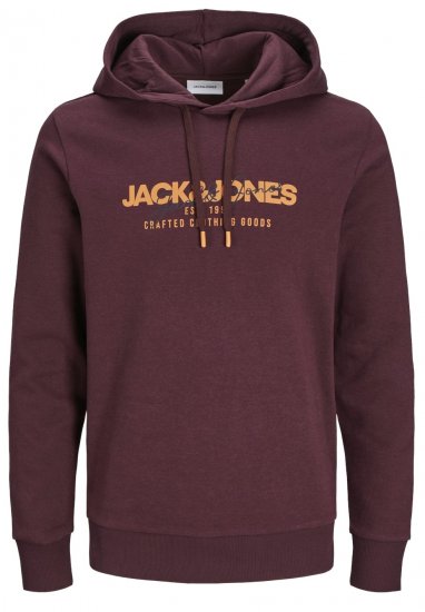 Jack & Jones JJALVIS Hoodie Vineyard Wine - Tröjor & hoodies - Stora hoodies & tröjor - 2XL-14XL