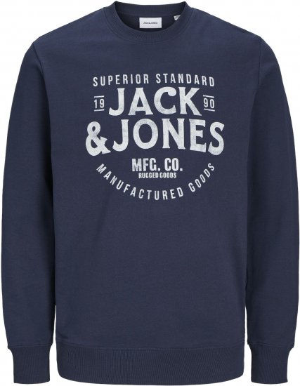 Jack & Jones JJJEANS Sweatshirt Navy Blazer - Tröjor & hoodies - Stora hoodies & tröjor - 2XL-14XL
